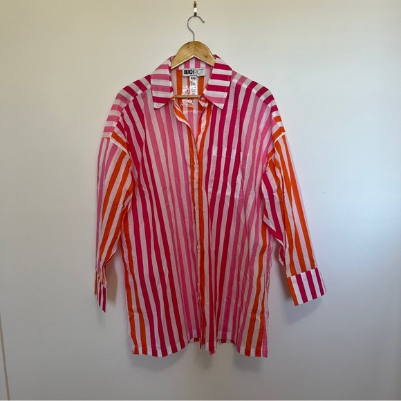 Beach Riot Alexa Cover Up Top Size L/XL in Sunset Stripe - Picture 6 of 9